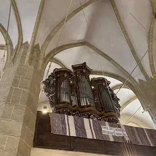 nach dem Umzug nach Mediasch auf der Schneiderempore der Margarethenkirche