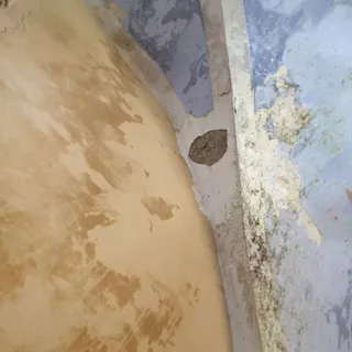 Wasserschaden an der Decke über der ORgel