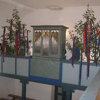 Hohndorfer Orgel bei der Einwerihung in Obereidisch