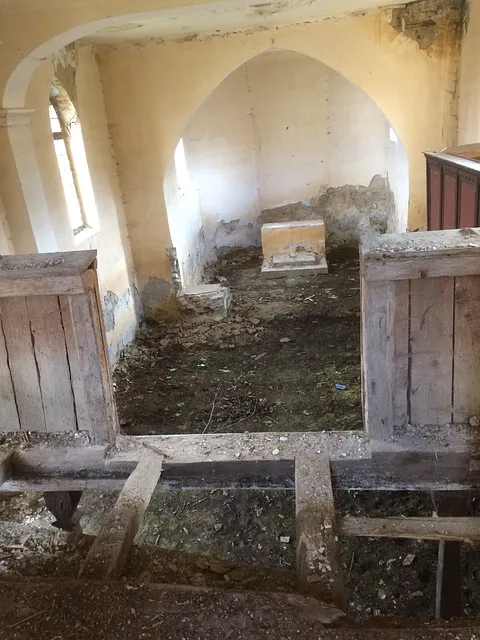 Ehemaliger Standort der Orgel, aus der Sicht des Organisten